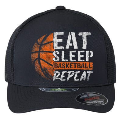 Eat Sleep Basketball Repeat Girls Basketball Player Flexfit Unipanel Trucker Cap