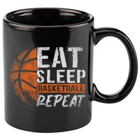 Eat Sleep Basketball Repeat Girls Basketball Player 11oz C Handle Ceramic Mug