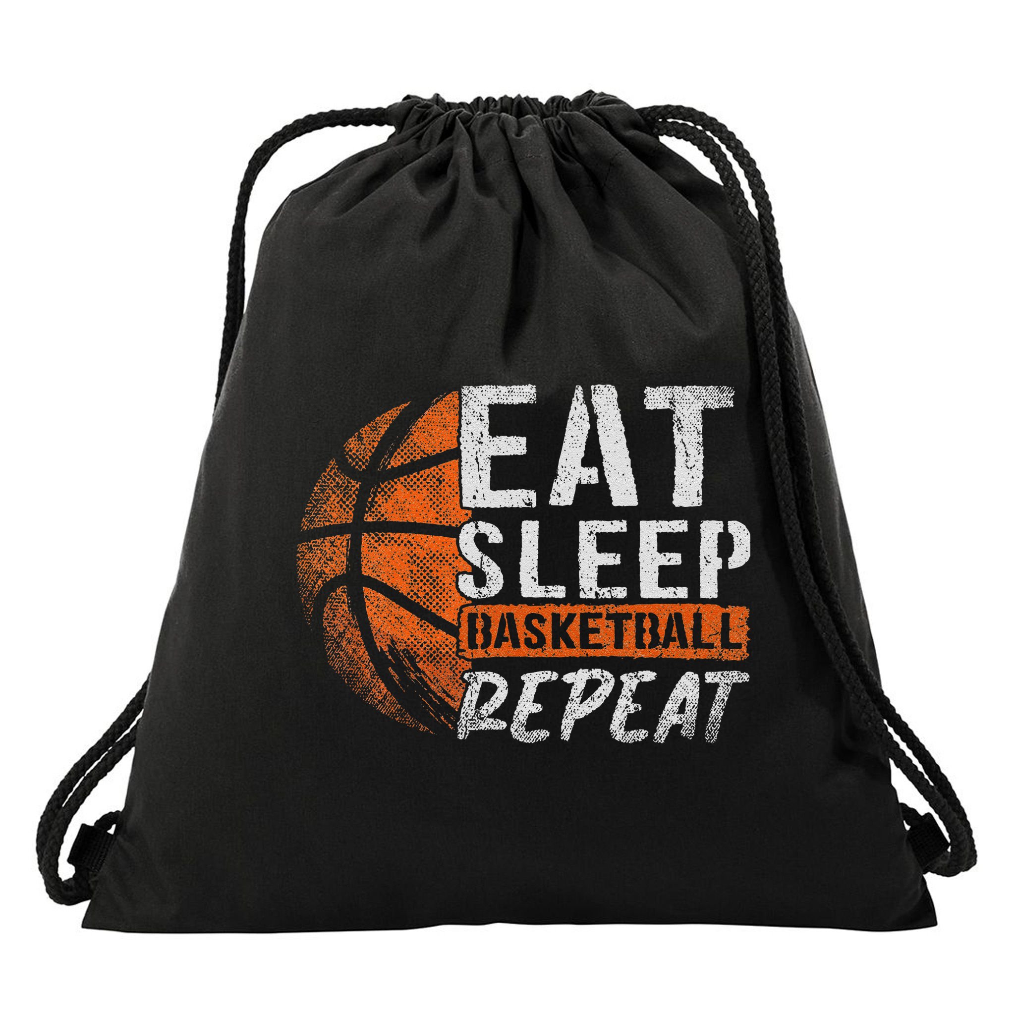 Eat Sleep Basketball Repeat Girls Basketball Player Drawstring Bag
