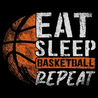 Eat Sleep Basketball Repeat Girls Basketball Player Flat Bill Trucker Hat