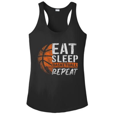 Eat Sleep Basketball Repeat Girls Basketball Player Ladies PosiCharge Competitor Racerback Tank