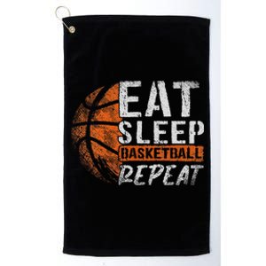 Eat Sleep Basketball Repeat Girls Basketball Player Platinum Collection Golf Towel