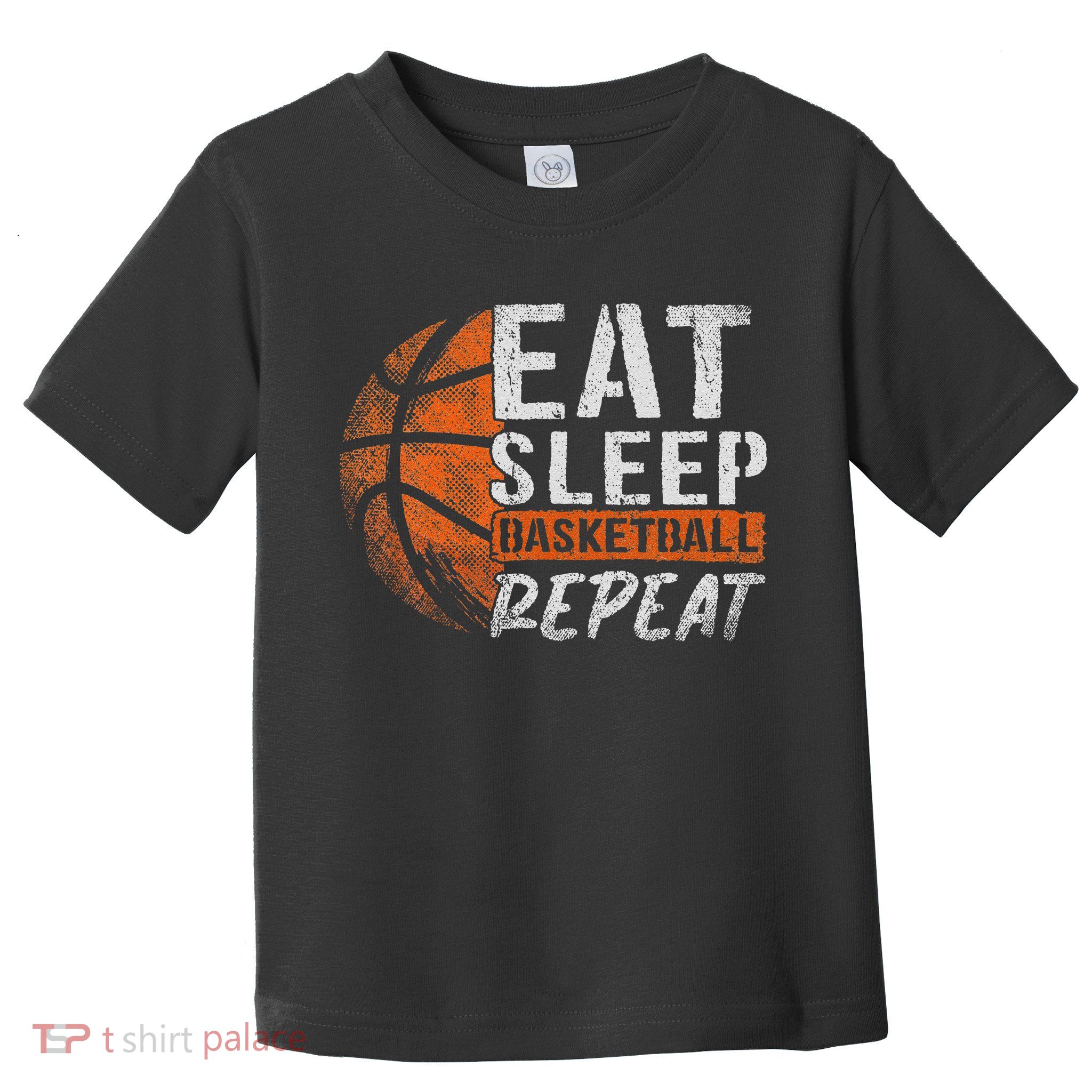 Eat Sleep Basketball Repeat Girls Basketball Player Toddler T-Shirt