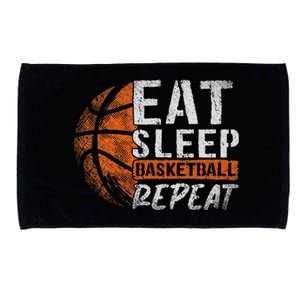 Eat Sleep Basketball Repeat Girls Basketball Player Microfiber Hand Towel