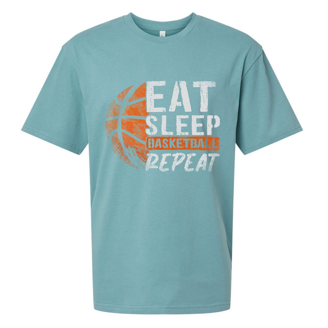 Eat Sleep Basketball Repeat Girls Basketball Player Sueded Cloud Jersey T-Shirt