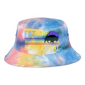 Eat Sleep Bison Repeat Tie Dye Newport Bucket Hat