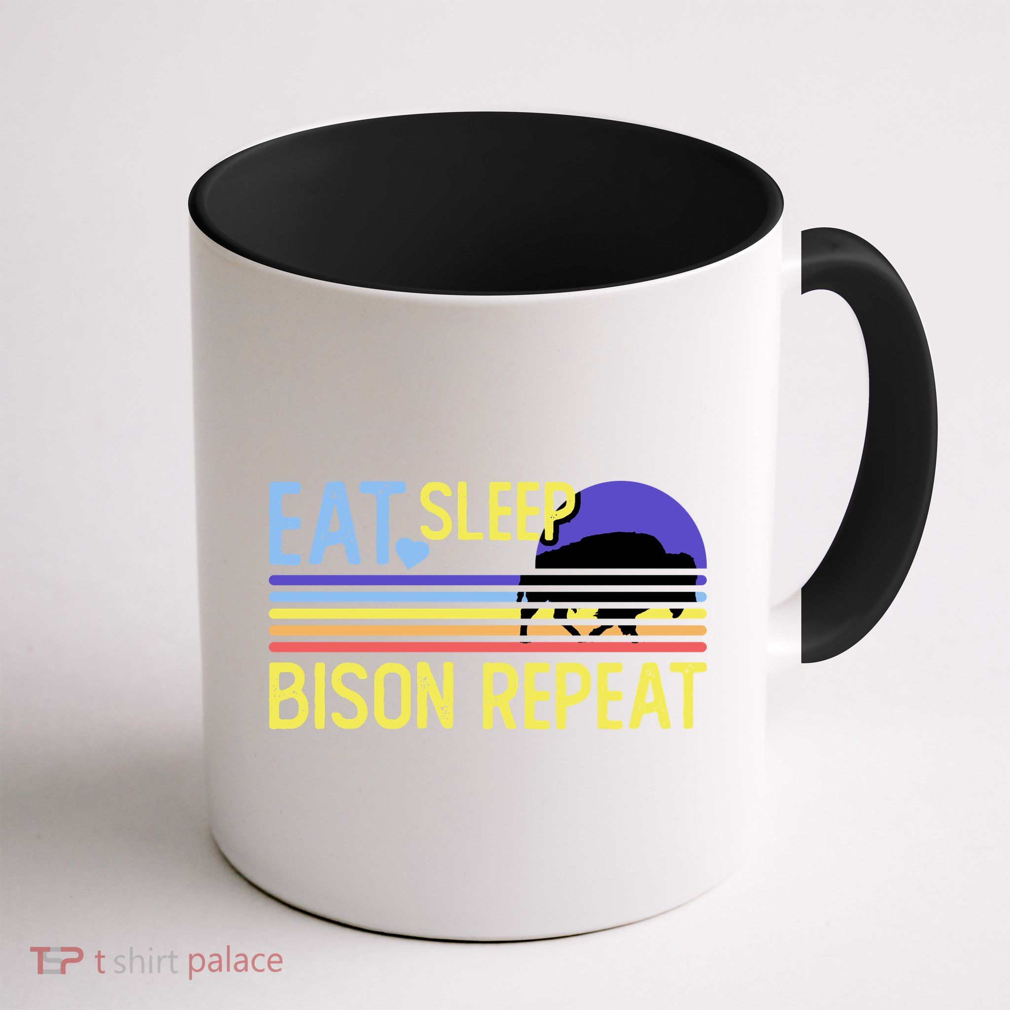 Eat Sleep Bison Repeat Mug