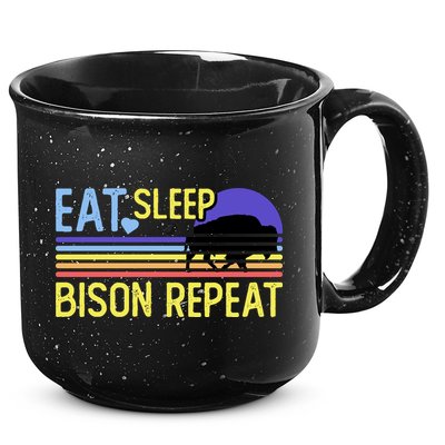 Eat Sleep Bison Repeat 15oz Campfire Ceramic Mug