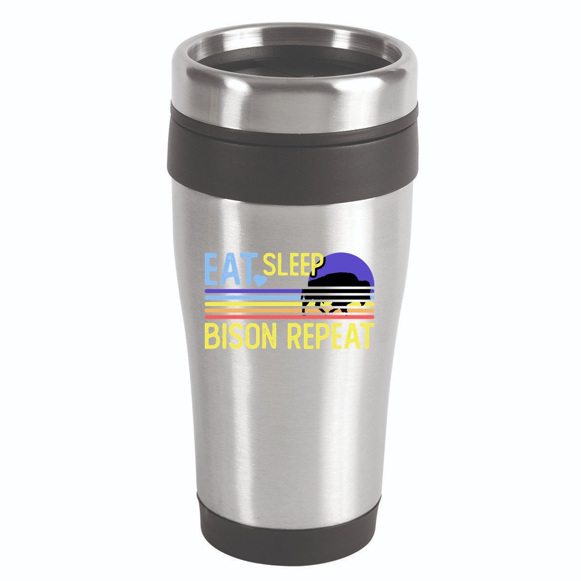 Eat Sleep Bison Repeat 16oz Travel Tumbler