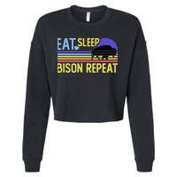Eat Sleep Bison Repeat Cropped Pullover Crew