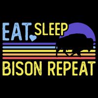 Eat Sleep Bison Repeat Cropped Pullover Crew