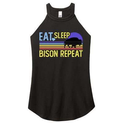 Eat Sleep Bison Repeat Women's Perfect Tri Rocker Tank