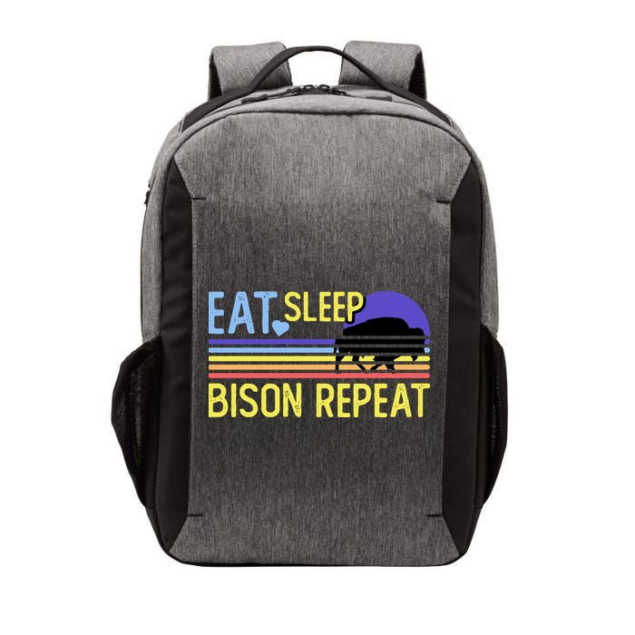 Eat Sleep Bison Repeat Vector Backpack