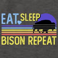 Eat Sleep Bison Repeat Vector Backpack