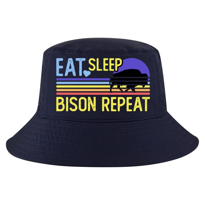 Eat Sleep Bison Repeat Cool Comfort Performance Bucket Hat