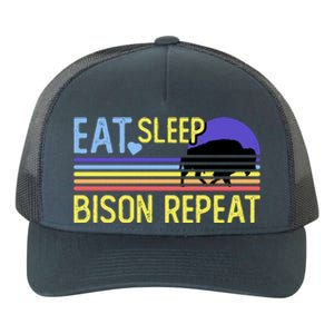 Eat Sleep Bison Repeat Yupoong Adult 5-Panel Trucker Hat