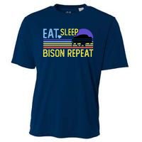 Eat Sleep Bison Repeat Cooling Performance Crew T-Shirt