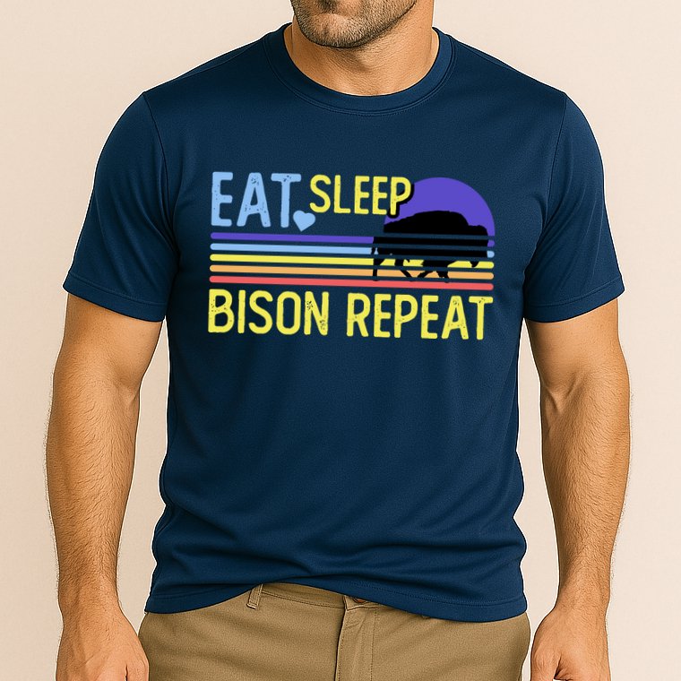 Eat Sleep Bison Repeat Performance Shirt