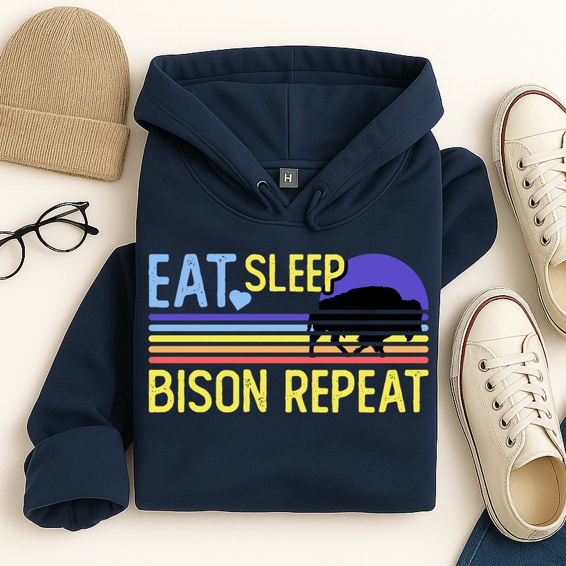Eat Sleep Bison Repeat Hoodie