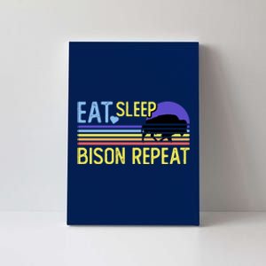 Eat Sleep Bison Repeat Canvas