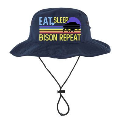 Eat Sleep Bison Repeat Bucket Hat