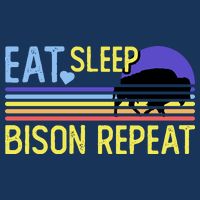 Eat Sleep Bison Repeat Drawstring Bag