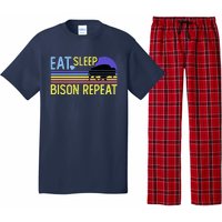 Eat Sleep Bison Repeat Pajama Set