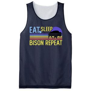 Eat Sleep Bison Repeat Mesh Reversible Basketball Jersey Tank