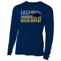 Eat Sleep Bison Repeat Cooling Performance Long Sleeve Crew