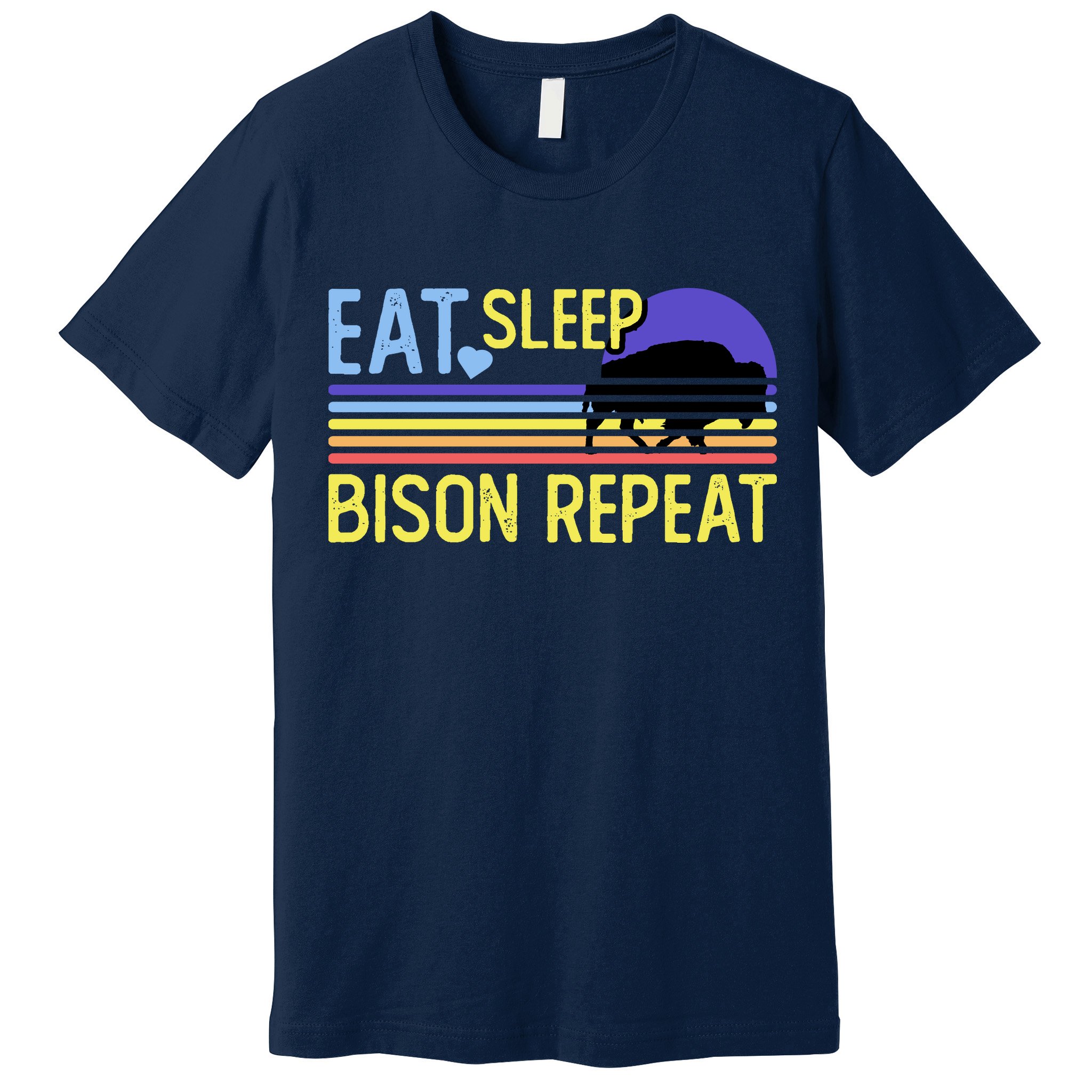 Eat Sleep Bison Repeat Premium T-Shirt