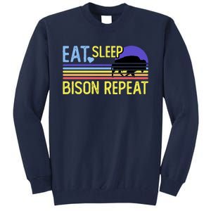 Eat Sleep Bison Repeat Tall Sweatshirt