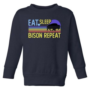 Eat Sleep Bison Repeat Toddler Sweatshirt