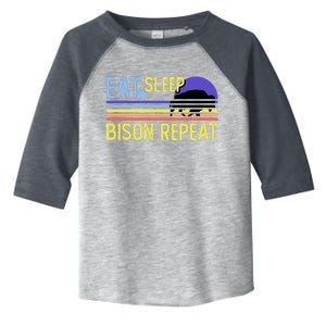 Eat Sleep Bison Repeat Toddler Fine Jersey T-Shirt