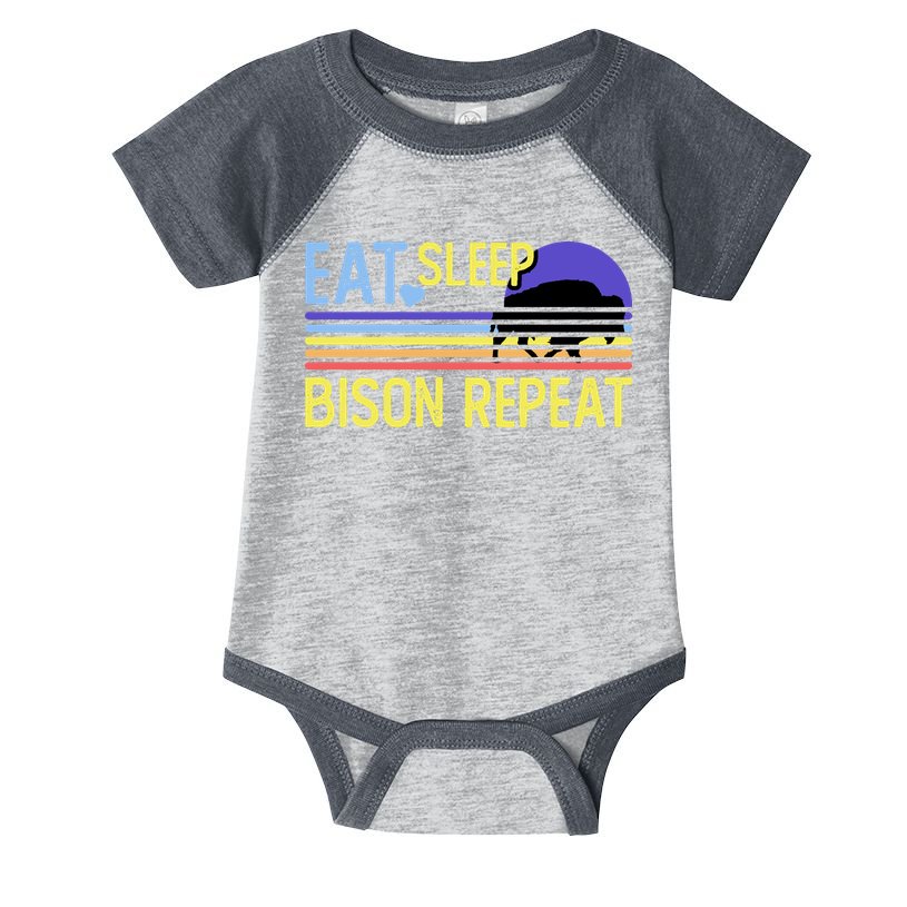 Eat Sleep Bison Repeat Infant Baby Jersey Bodysuit