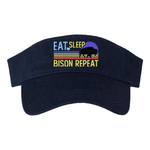 Eat Sleep Bison Repeat Valucap Bio-Washed Visor