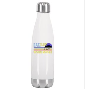 Eat Sleep Bison Repeat Stainless Steel Insulated Water Bottle