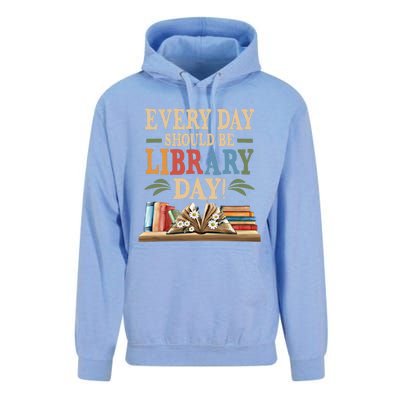 Everyday Should Be Library Day Book Lovers Reader Librarian Cute Gift Unisex Surf Hoodie