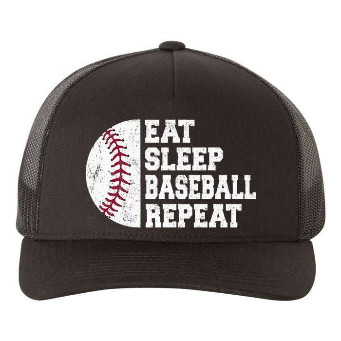 Eat Sleep Baseball Repeat Baseball Player Funny Baseball Yupoong Adult 5-Panel Trucker Hat