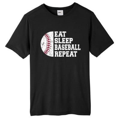 Eat Sleep Baseball Repeat Baseball Player Funny Baseball Tall Fusion ChromaSoft Performance T-Shirt