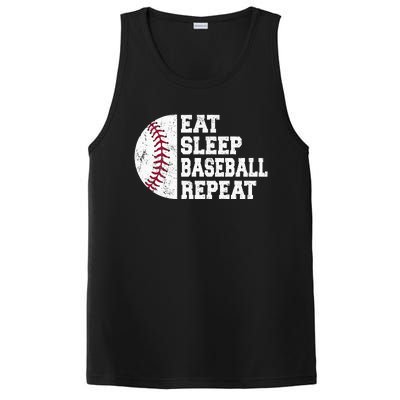 Eat Sleep Baseball Repeat Baseball Player Funny Baseball PosiCharge Competitor Tank