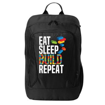 Eat Sleep Build Repeat Building Blocks Bricks Master Builder City Backpack