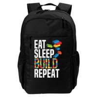 Eat Sleep Build Repeat Building Blocks Bricks Master Builder Backpack