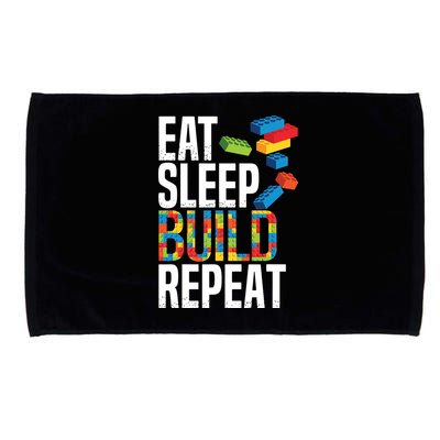 Eat Sleep Build Repeat Building Blocks Bricks Master Builder Microfiber Hand Towel