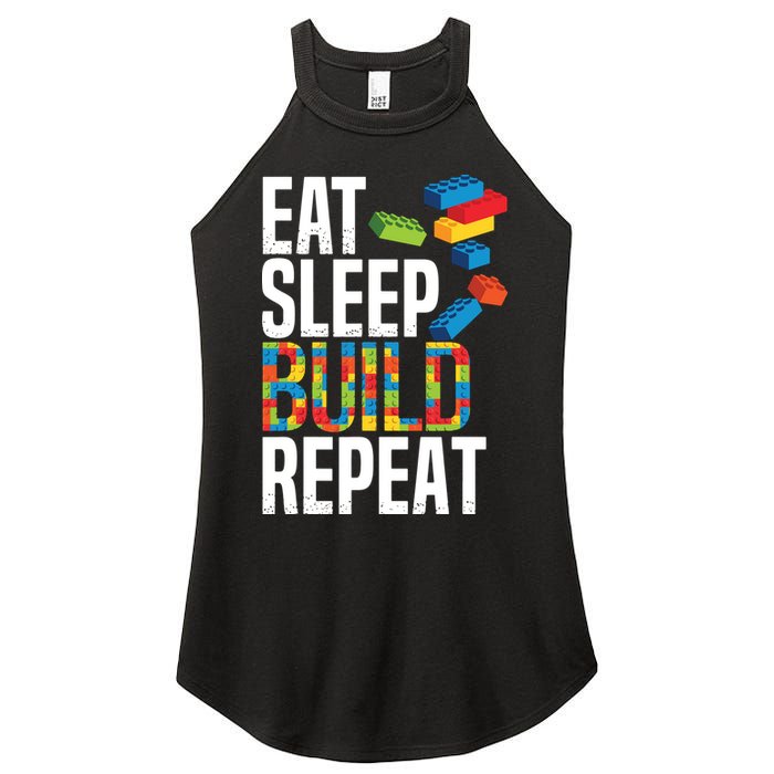 Eat Sleep Build Repeat Building Blocks Bricks Master Builder Women's Perfect Tri Rocker Tank