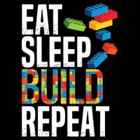 Eat Sleep Build Repeat Building Blocks Bricks Master Builder Wool Snapback Cap