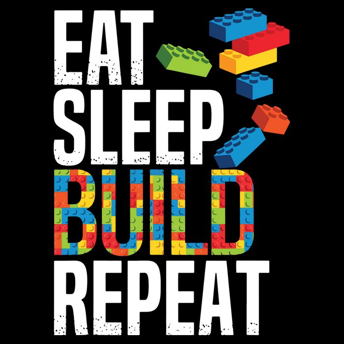Eat Sleep Build Repeat Building Blocks Bricks Master Builder Wool Snapback Cap