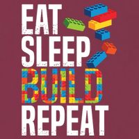 Eat Sleep Build Repeat Building Blocks Bricks Master Builder 16oz Travel Tumbler