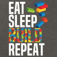 Eat Sleep Build Repeat Building Blocks Bricks Master Builder Cotton Canvas Backpack