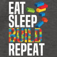 Eat Sleep Build Repeat Building Blocks Bricks Master Builder Vector Backpack