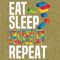 Eat Sleep Build Repeat Building Blocks Bricks Master Builder Garment-Dyed Women's Muscle Tee
